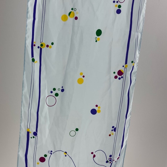 Light blue 43”x10” silk-like soft rectangular scarf A1 - Picture 5 of 7